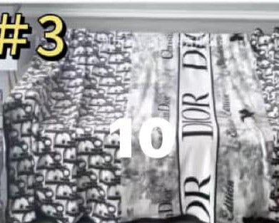 Luxury White and Black DIOR Throw Blankey